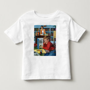 Frog in der Bibliothek Kleinkind T-shirt