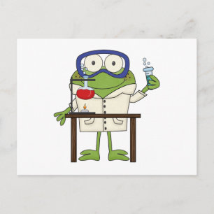Frog in the Science Lab Postkarte