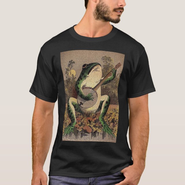 Frog Jouer Banjo classique T-shirt (Devant)