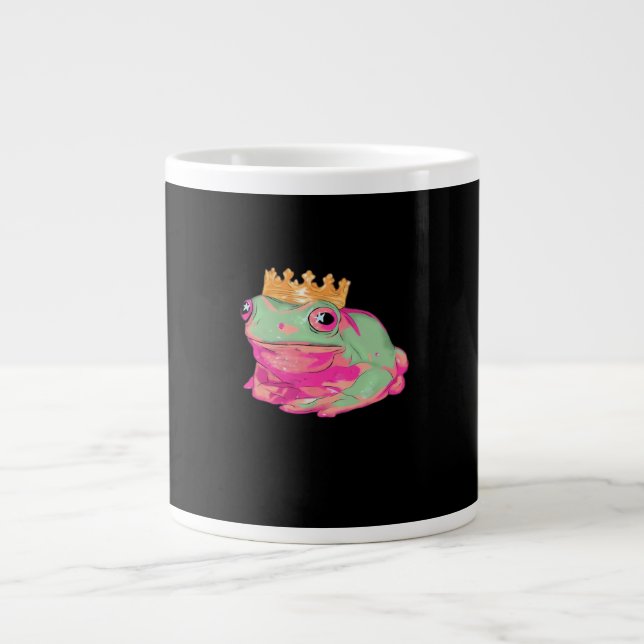 Frog King Funky Meme Classic Style Jumbo-Tasse (Vorderseite)
