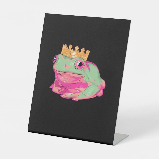Frog King Funky Meme Classic Style Sockelschild (Vorderseite)