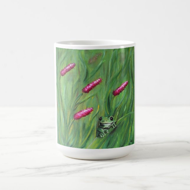 Frog Magic Spaß Watercolor Froggy Kaffeetasse (Mittel)