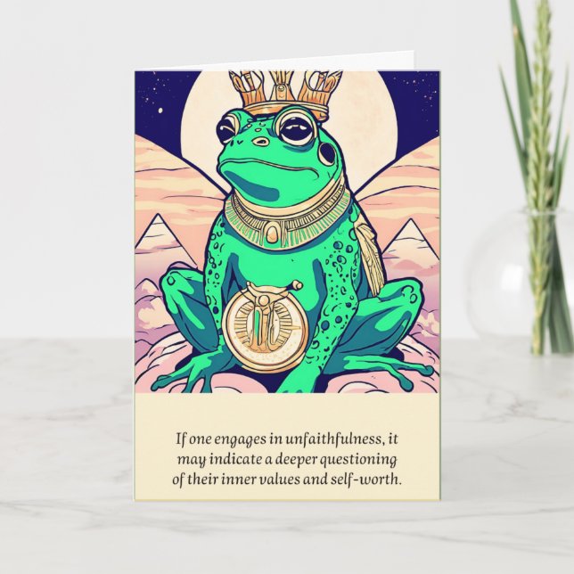 frog message happy birthday karte (Vorderseite)