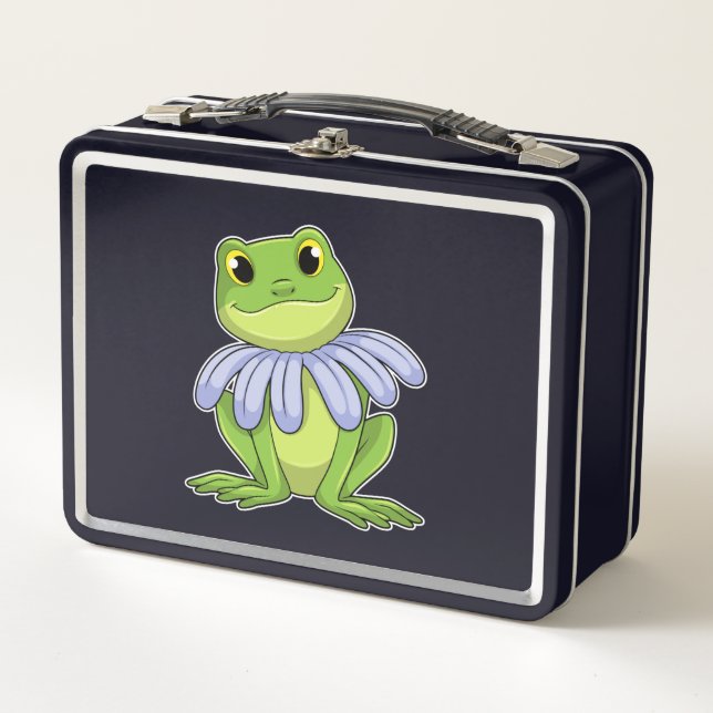 Frog mit Daisy Metall Brotdose (Vorderseite)