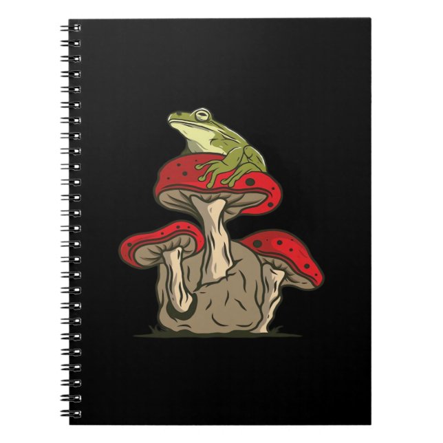 Frog Mushroom Cottagecore Classic Retro Appeal Notizblock (Vorderseite)