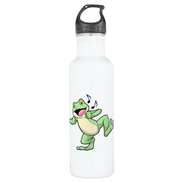 Frog Music Dance Edelstahlflasche (Vorderseite)