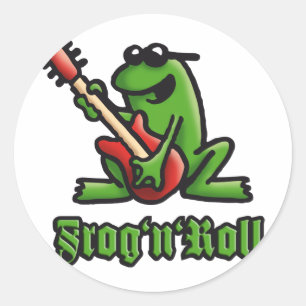 frog n roll A Runder Aufkleber