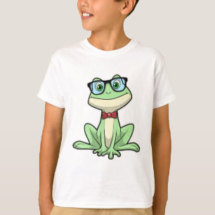 Frog Nerd Student Glasses Krawatte T-Shirt