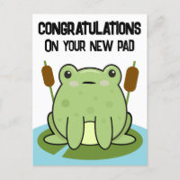 Frog New Zuhause Pad Glückwunsch