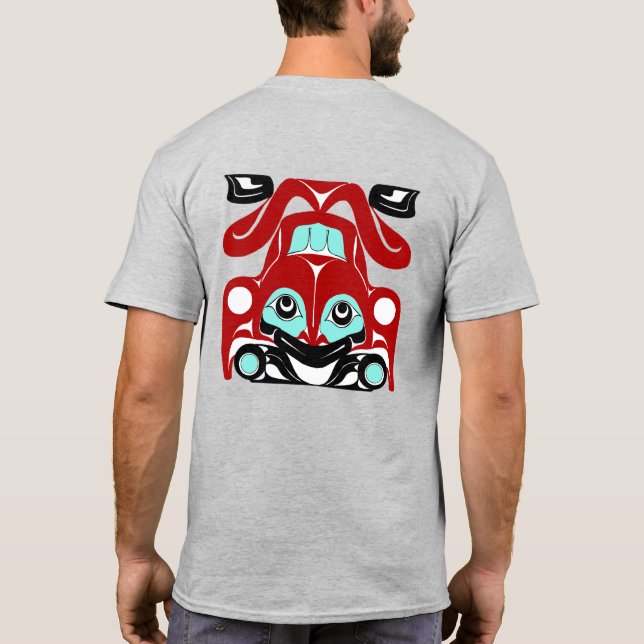 Frog - NW Coast Native American Style T - Shirt (Rückseite)