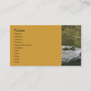 Frog on Rock Nature Fotografy Business Card Visitenkarte