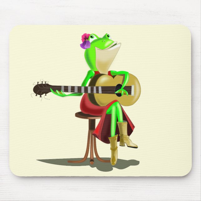 Frog Playing Guitar Mousepad (Vorne)