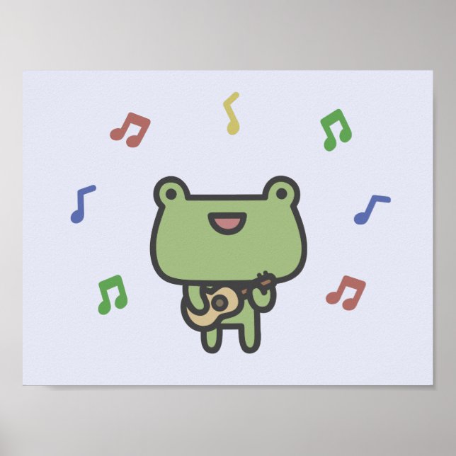 Frog Playing Guitar Poster (Vorne)