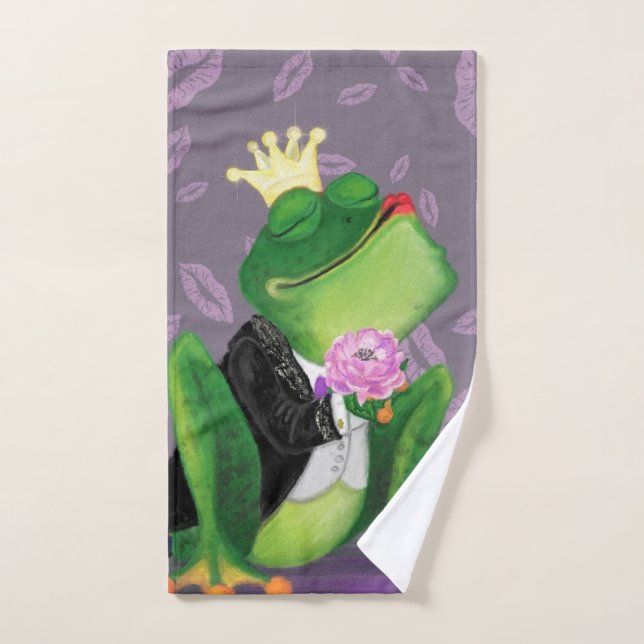 Frog Prince Bath Towesl Funny Badhandtuch Set (Handtuch)