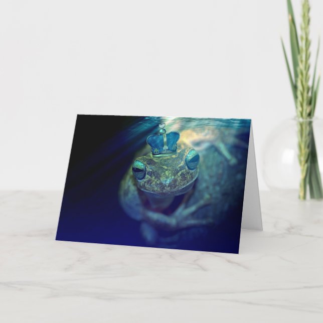 Frog Prince Feiertagskarte (Vorderseite)