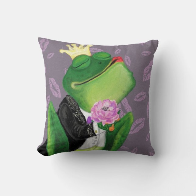 Frog Prince Funny Pillow Kissen (Vorderseite)
