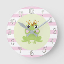 Frog Prince Gold Crown Cute Whimsical Nursery Pink