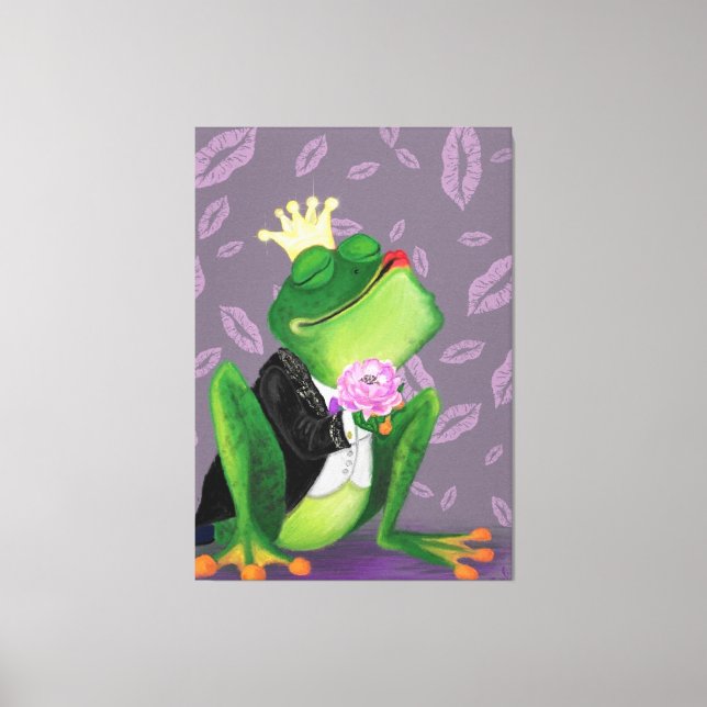 Frog Prince - Kissy Leinwanddruck (Vorderseite)