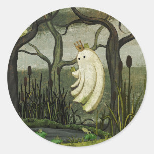 Frog Prince Runder Aufkleber