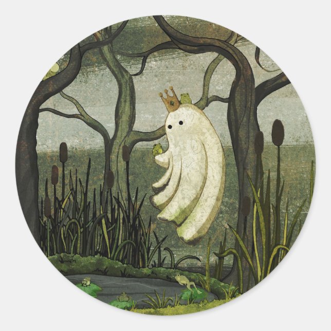 Frog Prince Runder Aufkleber (Vorderseite)