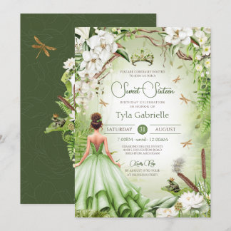 Frog Prince Sweet 16 Prinzessin Birthday Einladung