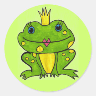 Frog Princess Runder Aufkleber