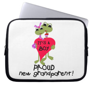 Frog Proud Großeltern von Boy Gifts Laptopschutzhülle