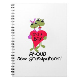 Frog Proud Großeltern von Boy Gifts Notizblock