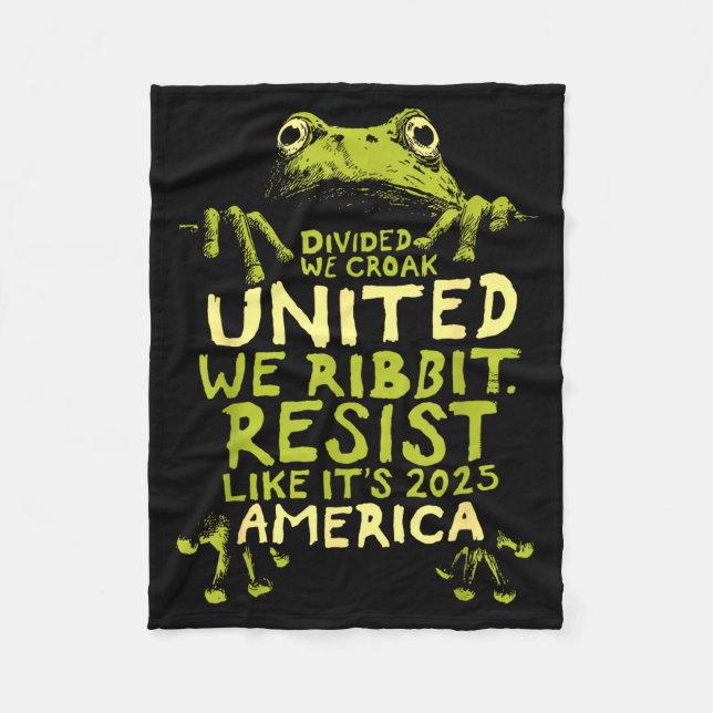 Frog Resist Cute Funny  Fleecedecke (Vorderseite)