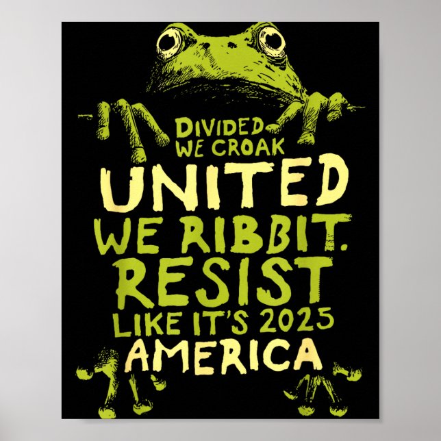 Frog Resist Cute Funny  Poster (Vorne)