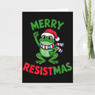 Frog Retro Frohe Resistmas Lustiger Politischer We Karte