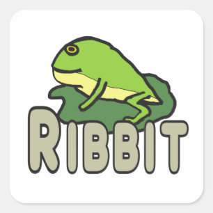 Frog Ribbit Quadratischer Aufkleber
