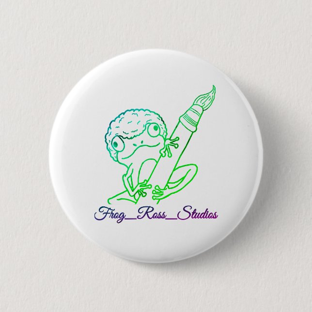 Frog Ross Studios Logo Button/ Button (Vorderseite)
