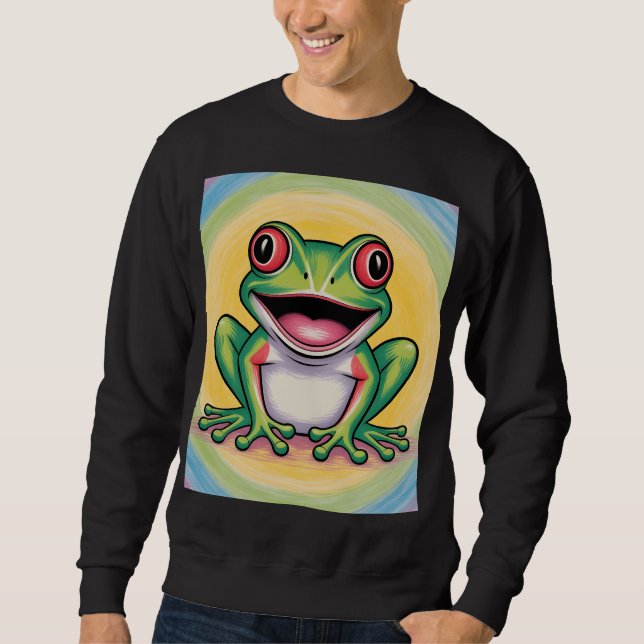 Frog’s Gentle Smile Sweatshirt (Vorderseite)