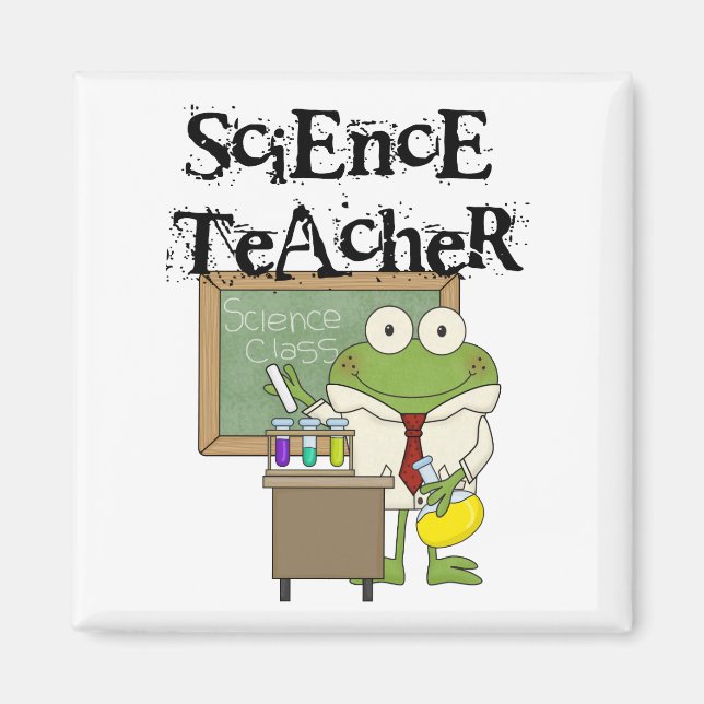 Frog Science Teacher Magnet (Vorne)