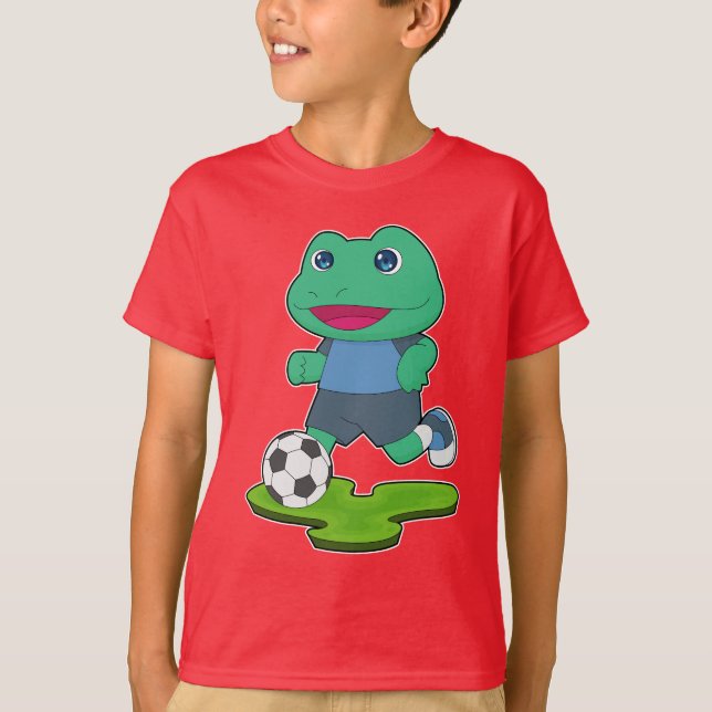 Frog Soccer Player Soccer T-Shirt (Vorderseite)