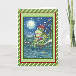 FROG SUR JOURNAL VACANCES NOËL CARTE DE RECONNAISS