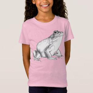Frog T - Shirt Kid's Bullfrog Art Baseball Shirts
