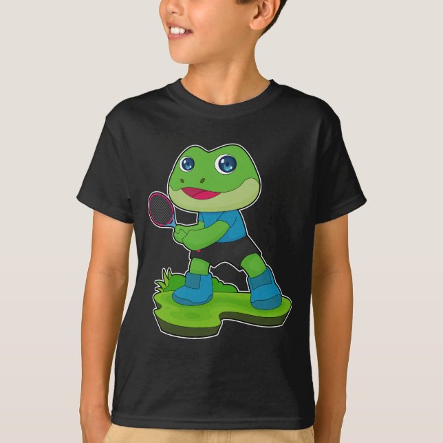 Frog Tennis Tennis Racing Sports T-Shirt (Vorderseite)