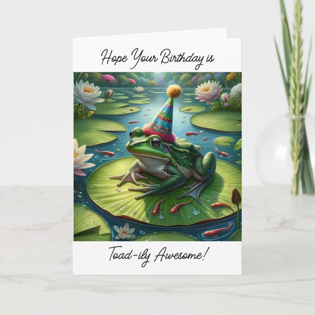 Frog Themed Birthday Karte (Vorderseite)