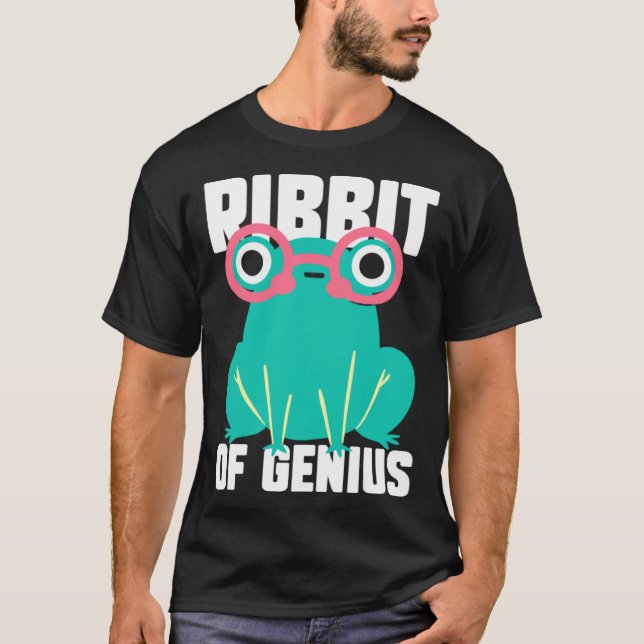 Frog Toad  Ribbit of Genius T-Shirt (Vorderseite)