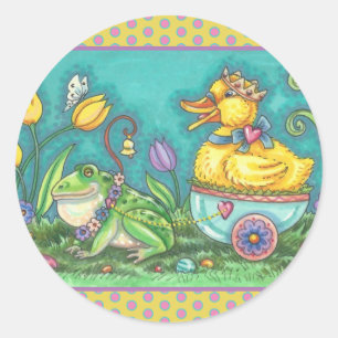 FROG- UND DUCK-DRUCK, OSTKLEBER RUNDER AUFKLEBER
