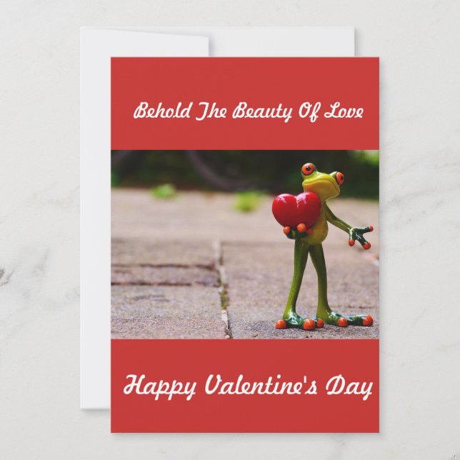 FROG VALENTINE'S DAY CARD FEIERTAGSKARTE (Vorderseite)