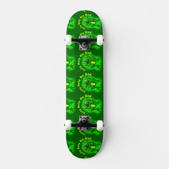FROG verlässt sich voll auf Gott Skateboard (Vorderseite)