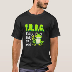 FROG Vertraut voll auf Gott Christliche Froschlieb T-Shirt