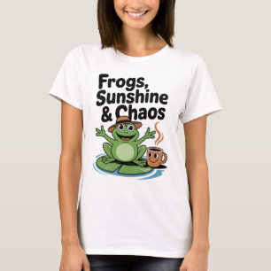 Frog Vibes und Coffee Chaos T-Shirt
