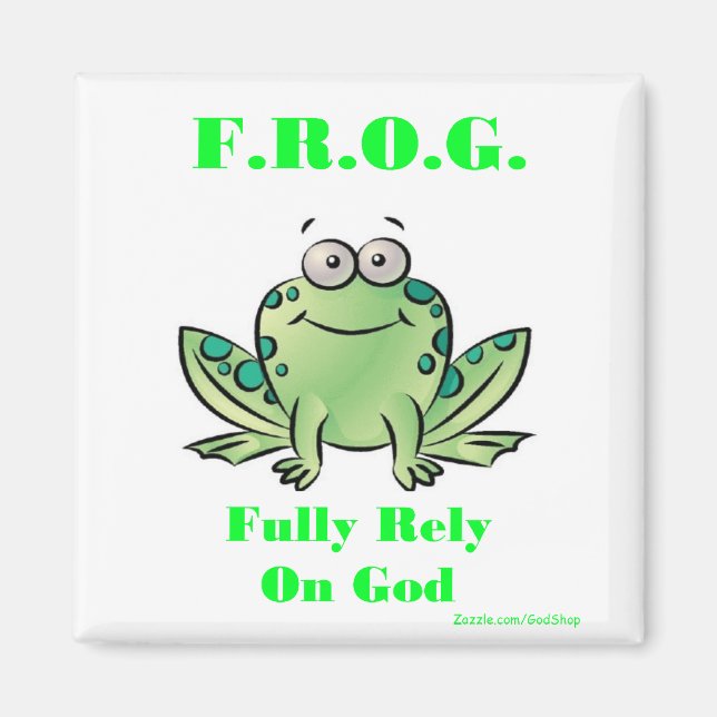 FROG (Voll auf Gott angewiesen) Magnet (Vorne)