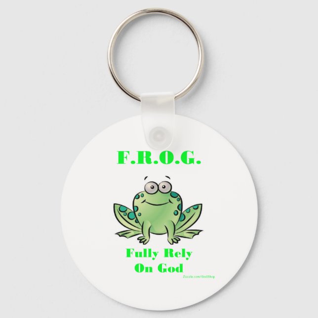 FROG (Voll auf Gott angewiesen) Schlüsselanhänger (Vorderseite)