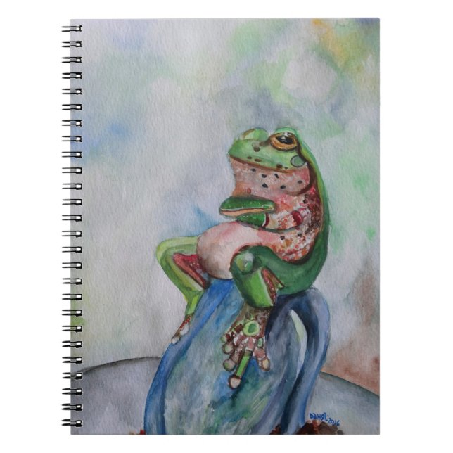 Frog Watercolor Art Notebook Notizblock (Vorderseite)