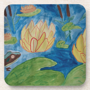 Frog & Waterlilies Coaster Getränkeuntersetzer